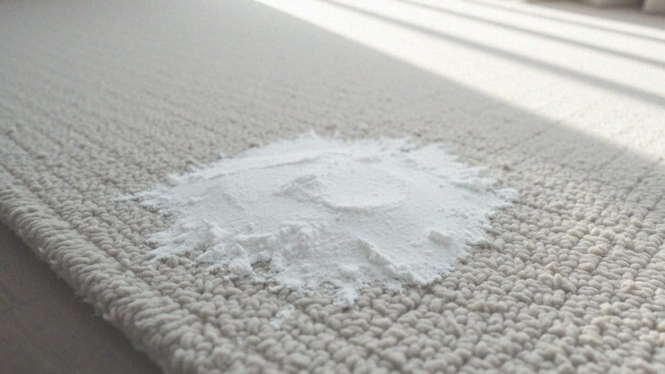 Jak nałożyć talk lub mąkę ziemniaczaną na plamę ze smaru?