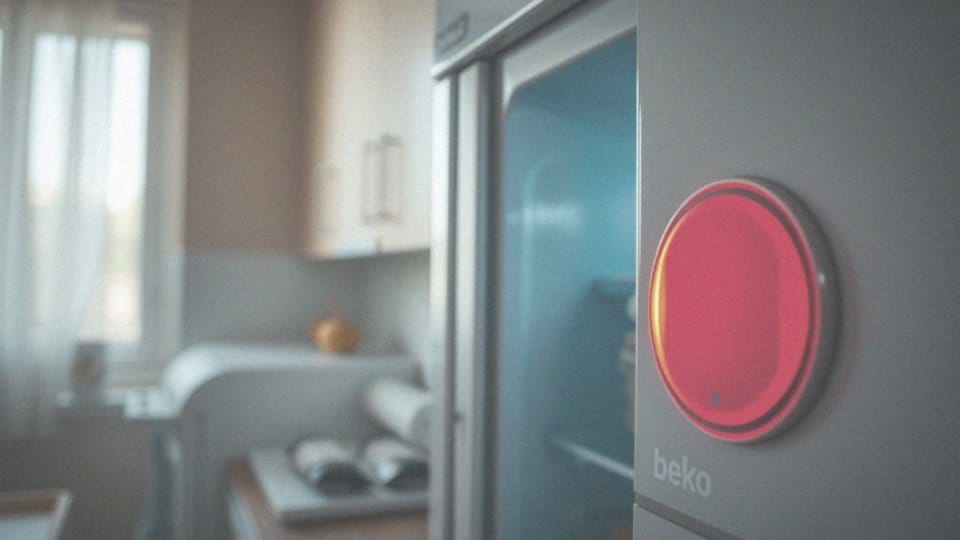 Co oznacza czerwona kontrolka w zamrażarce Beko?