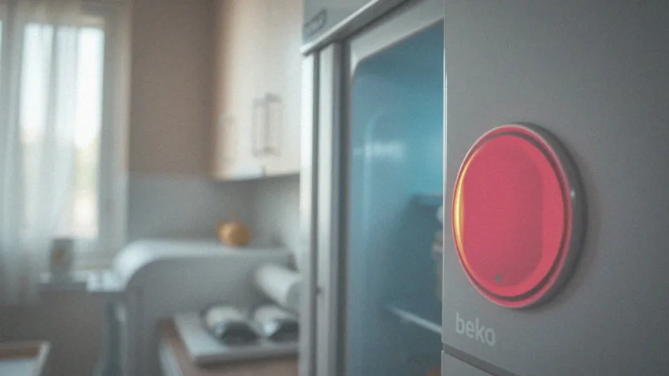 Co oznacza czerwona kontrolka w zamrażarce Beko?