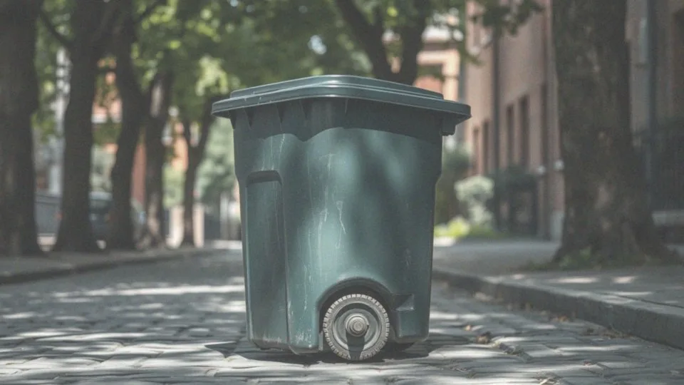 Jakie są waga i materiał konstrukcyjny pojemnika na odpady 240 l?